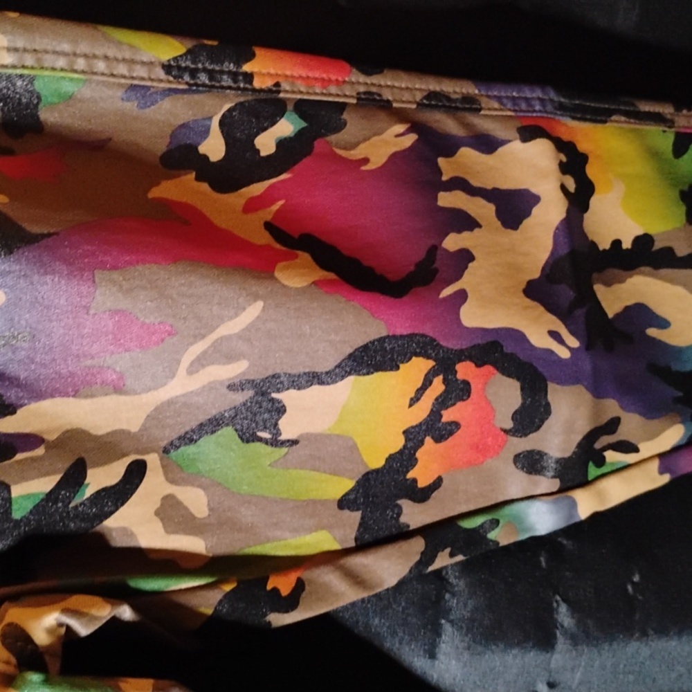 Camo High-Waisted Faux Leather Jeans Sz Sm - Picture 8 of 10